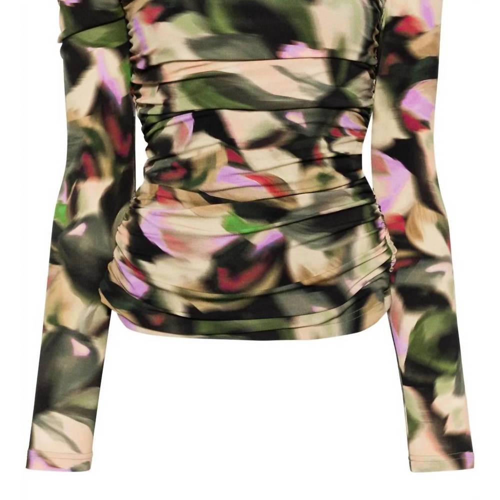 NEW ACLER burford top in emerald bouquet
